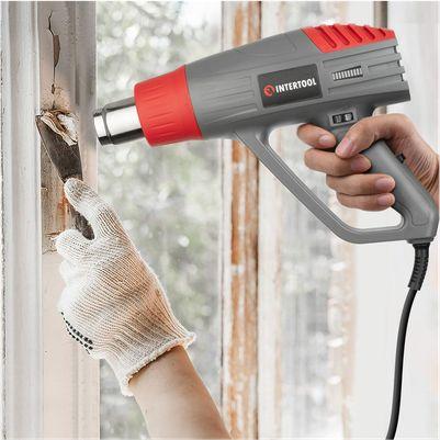 Фен технiчний, 2000 Вт, 60-600°С, 300-500 л/хв, 3 режими INTERTOOL DT-2420 Фен технiчний, INTERTOOL DT-2420