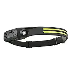 Налобний сенсорний ліхтар Bailong Coba CB-689-2 XPE LED COB з датчиком руху, фото 4