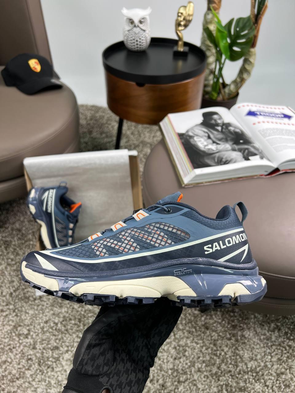 Чоловічі текстильні кросівки Salomon XT-6 FT Navy White, кеди текстиль нейлон Соломон сині. Чоловіче взуття
