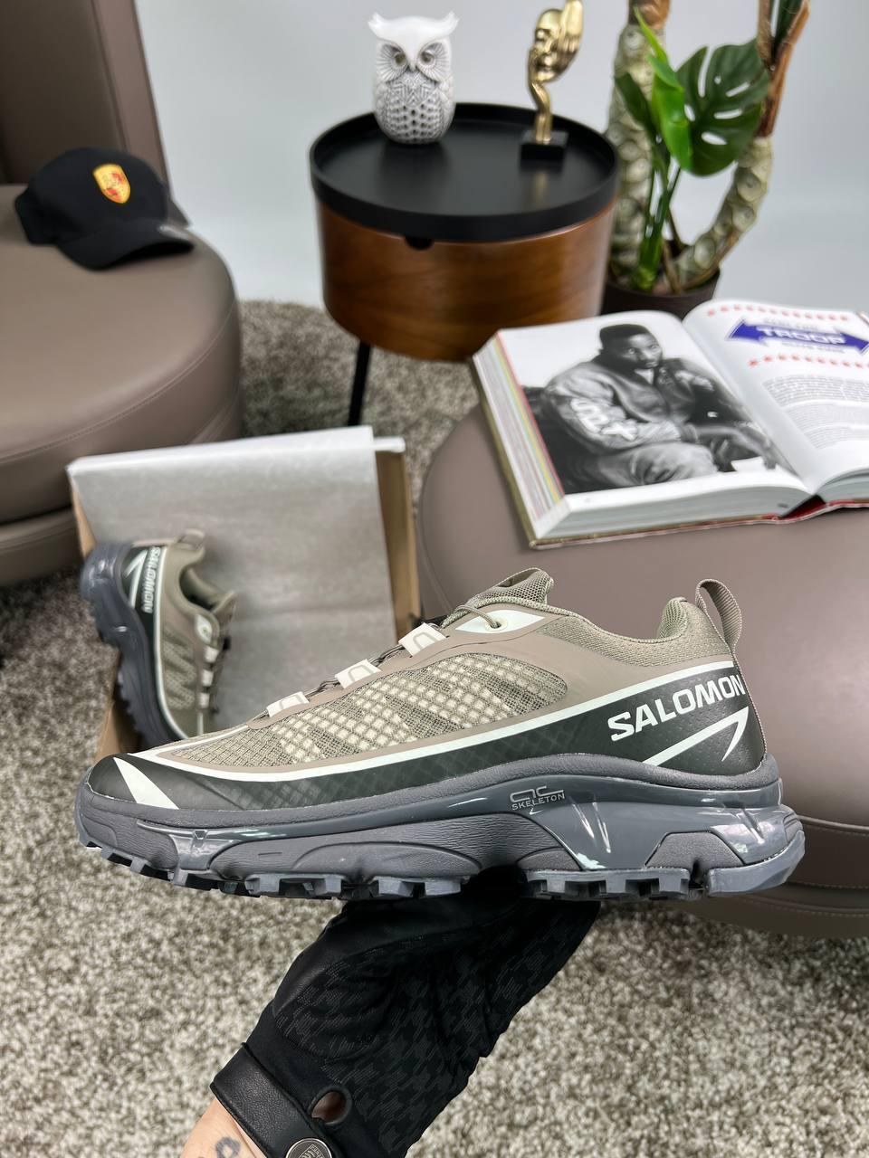 Чоловічі текстильні кросівки Salomon XT-6 FT Khaki Black, кеди текстиль нейлон Соломон хакі. Чоловіче взуття