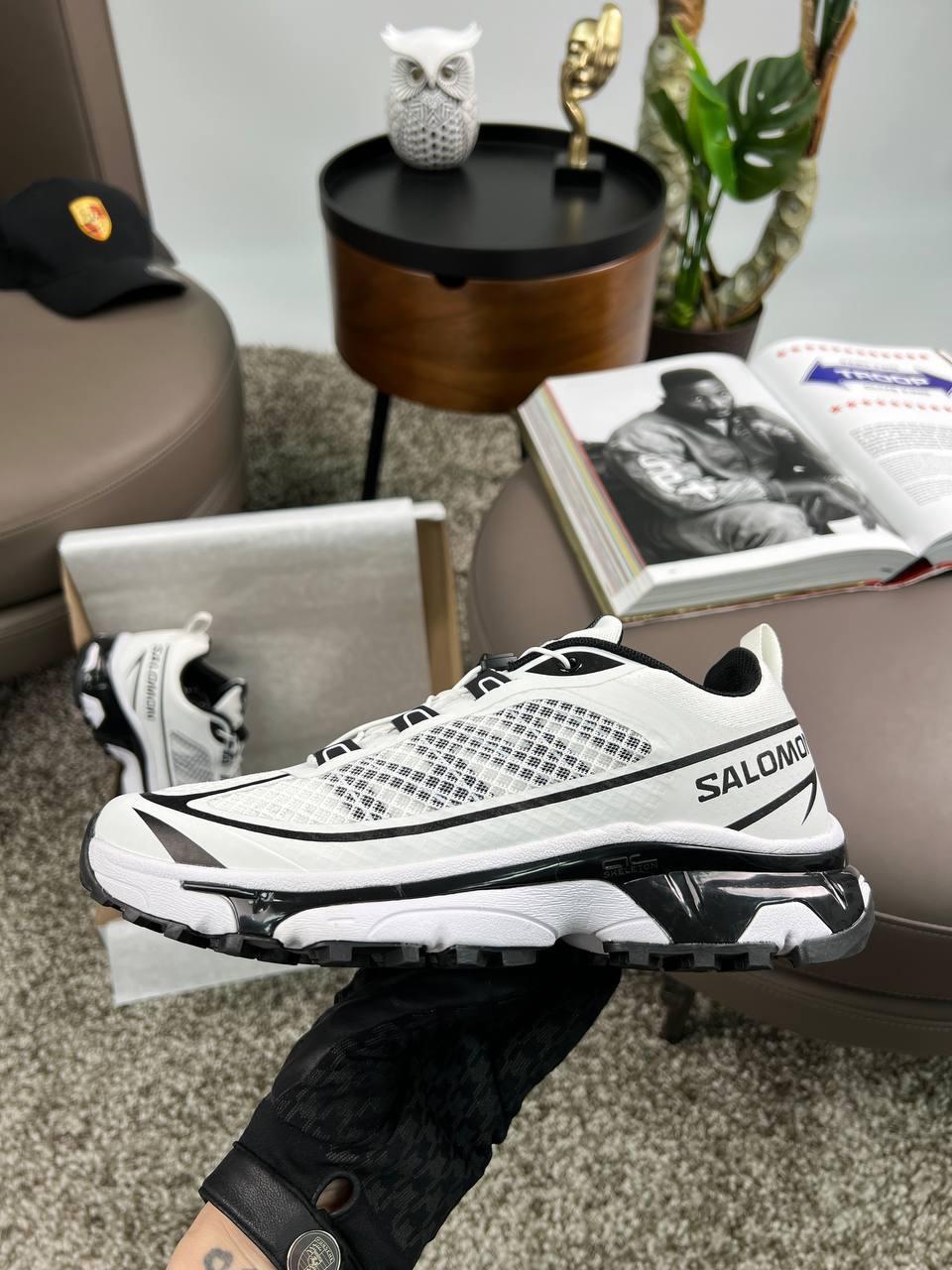 Чоловічі текстильні кросівки Salomon XT-6 FT White Black, кеди текстиль нейлон Соломон білі. Чоловіче взуття