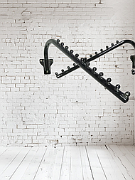 Кронштейн настінний для одягу поворотний хром труба 25 мм