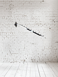 Вішало (кронштейн) для одягу квадратне настінне з вигином