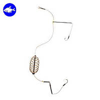 Рибальська снасть «Два гачки» (Кормушка «Пустишка велика» 6 см)