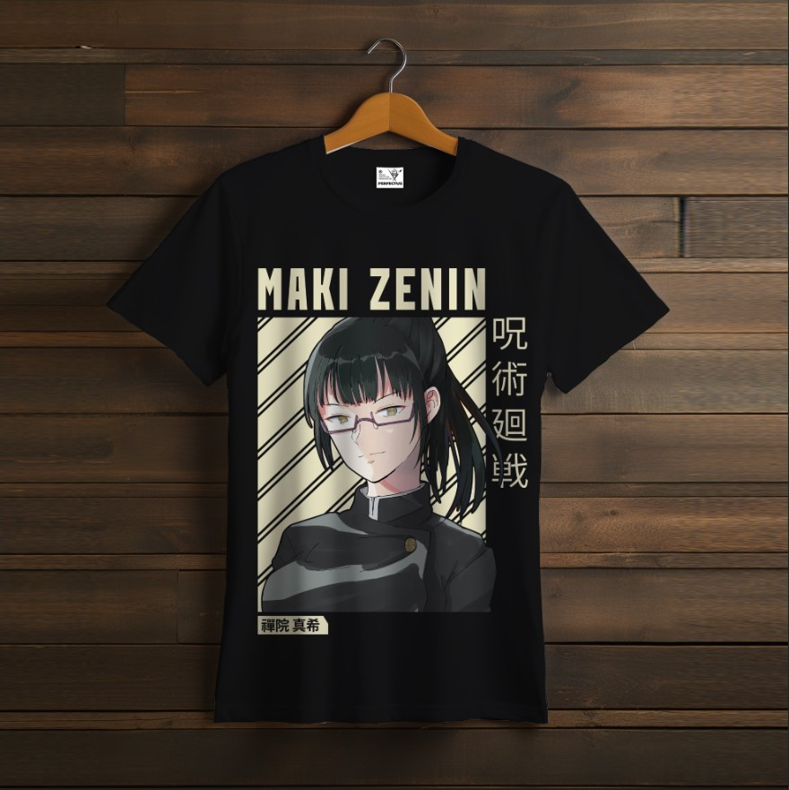 Футболка унісекс з принтом "Jujutsu Kaisen. Магічна битва, Kento Nanami, аніме, герої, персонажі, Maki Zenin (Макі Зенін) 2"