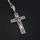 Срібний хрестик чоловічий. Спаси Збережи. Срібний хрестик з золотими пластинами, фото 7