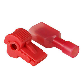 Клеми T-образні обжимні швидкого монтажу, T1+MDFN1.25-250, 105°C, 10A/600V, Red