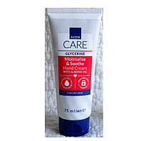 Крем для дуже сухої шкіри рук з гліцерином та мигдальною олією 75 мл AVON Care від морозу