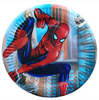 Тарілки святкові одноразові дитячі "Spider Man". Розмір:18см. В упак: 10шт.