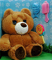 М'яка іграшка Limo Toy Ведмедик Брауні «Пухнасті друзі» коричневий, (25 см), укр. озвучка M5952UA, фото 2