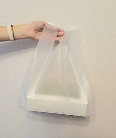 Пакет майка прозорий матовий 25 см x 40 см