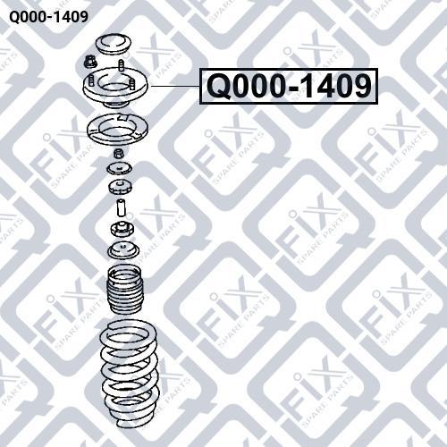 Кріплення амортизатора переднього, комплект Q-FIX Q000-1409 Митсубиси L200 (4WD) 2005-2015 OEM MR992326