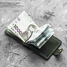 Затискач для грошей шкіряний BUT Green з монетницею, фото 7