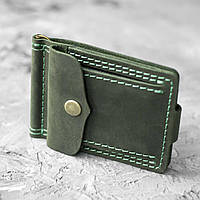 Затискач для грошей шкіряний BUT Green з монетницею