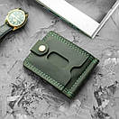 Затискач для грошей шкіряний BUT Green з монетницею, фото 4