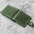 Затискач для грошей шкіряний BUT Green з монетницею, фото 8