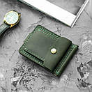 Затискач для грошей шкіряний BUT Green з монетницею, фото 3
