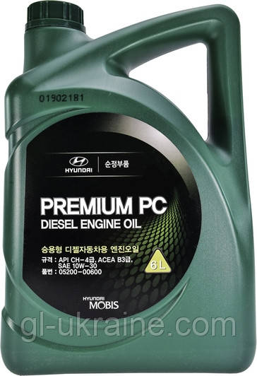 Моторна олива Hyundai/KIA Premium PC Diesel 10W-30, 6л (05200-00600)