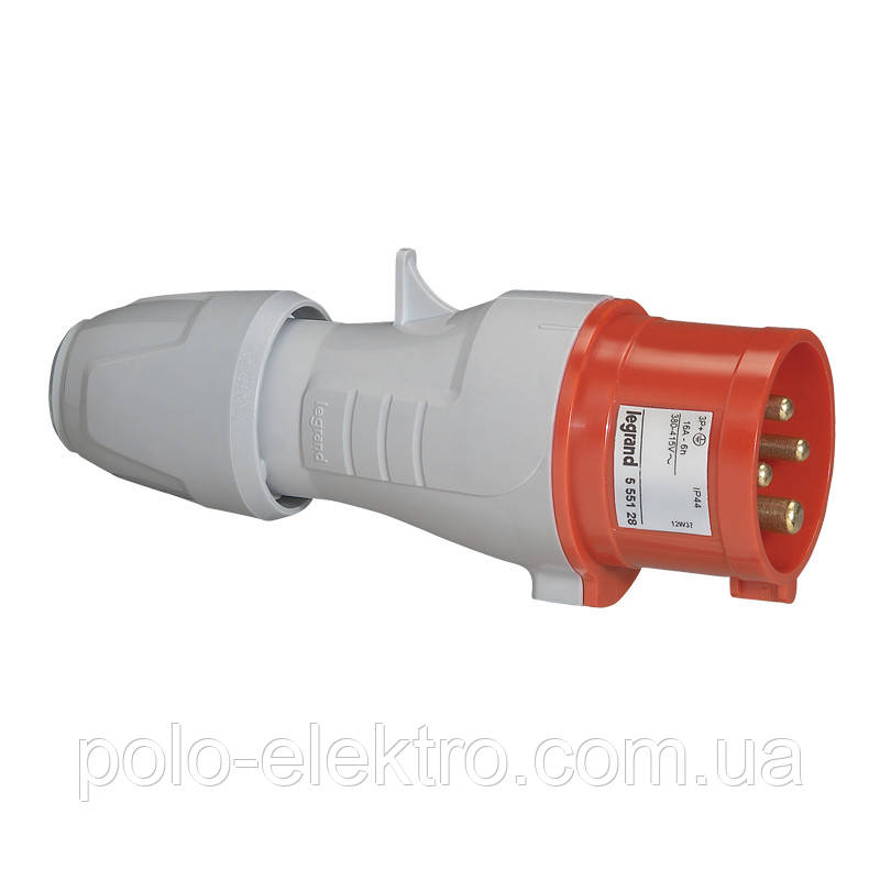 P17 Вилка пряма 16A 3К+З 415В IP44 Legrand