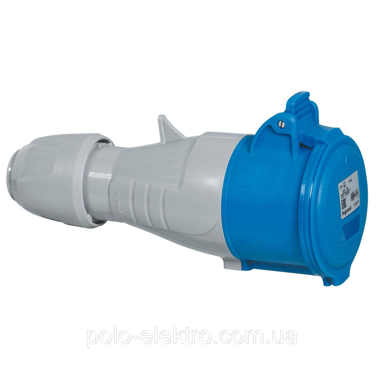P17 Розетка мобільна 32A 2К+З 23В IP44 Legrand