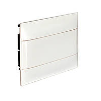 Щиток пластиковий PRACTIBOX-S 1X12 вбудований  білі двері  Земля+Нейтраль  для бетонних та цегляних стін Legrand