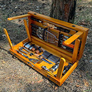 Подарунковий набір шампурів кейс-стіл "Майстер Гриль"