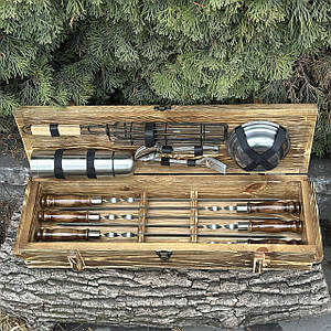 Подарунковий набір шампурів Комбат Світлий