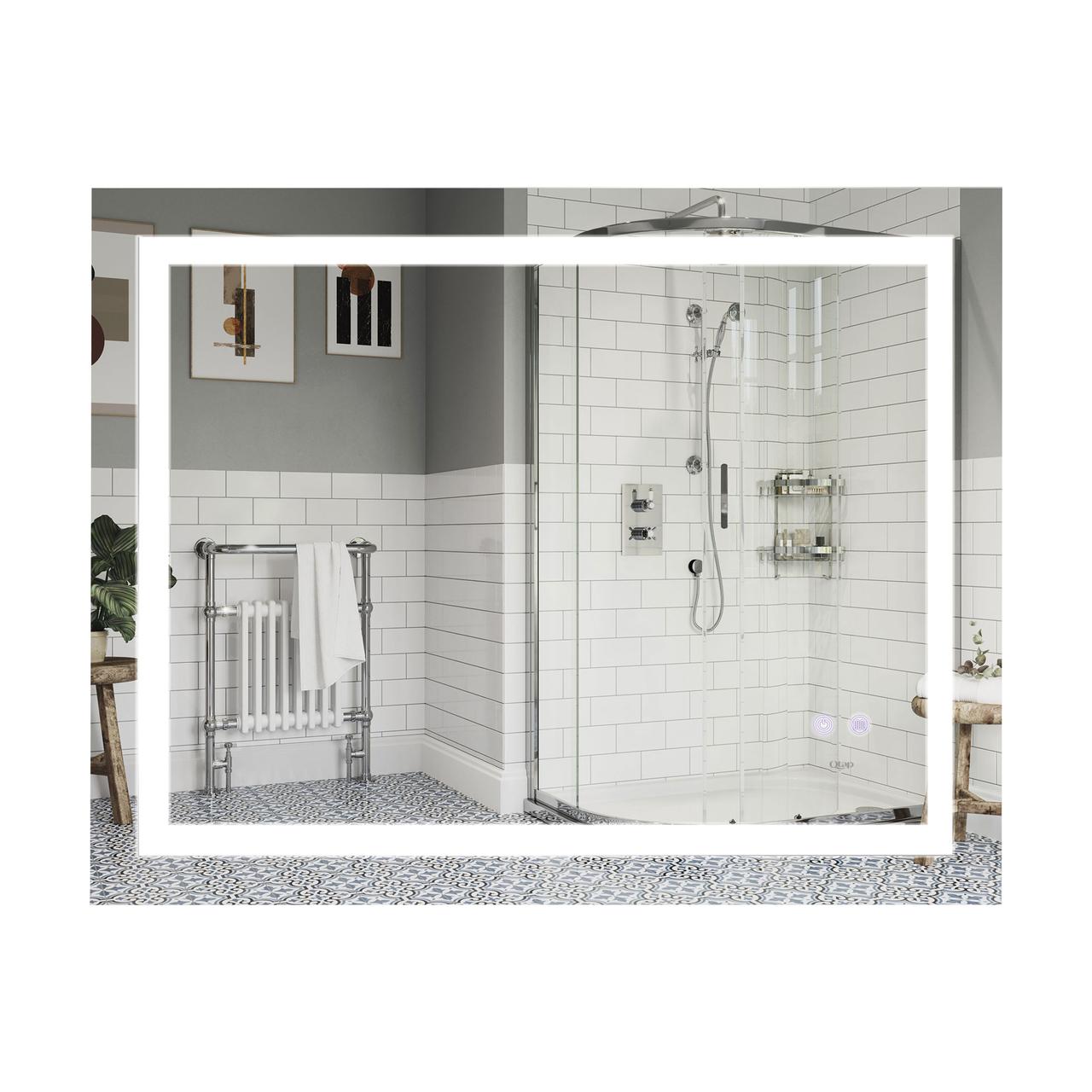 Дзеркало Qtap Mideya 900х700 з LED-підсвічуванням Touch, з антизапотіванням, з димером QT2078NCF9070W Зроби це - Vdalo