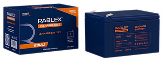 Акумуляторна батарея Rablex 12 V 12 Ah (RB1212), олив'яно-кислотна (SLA)