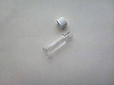 25 мл ПЕТ Овал флакон прозорий з білою ребристою закруткою, кришкою, пляшка, флакони, пластмасовий з ковпачком, фото 2