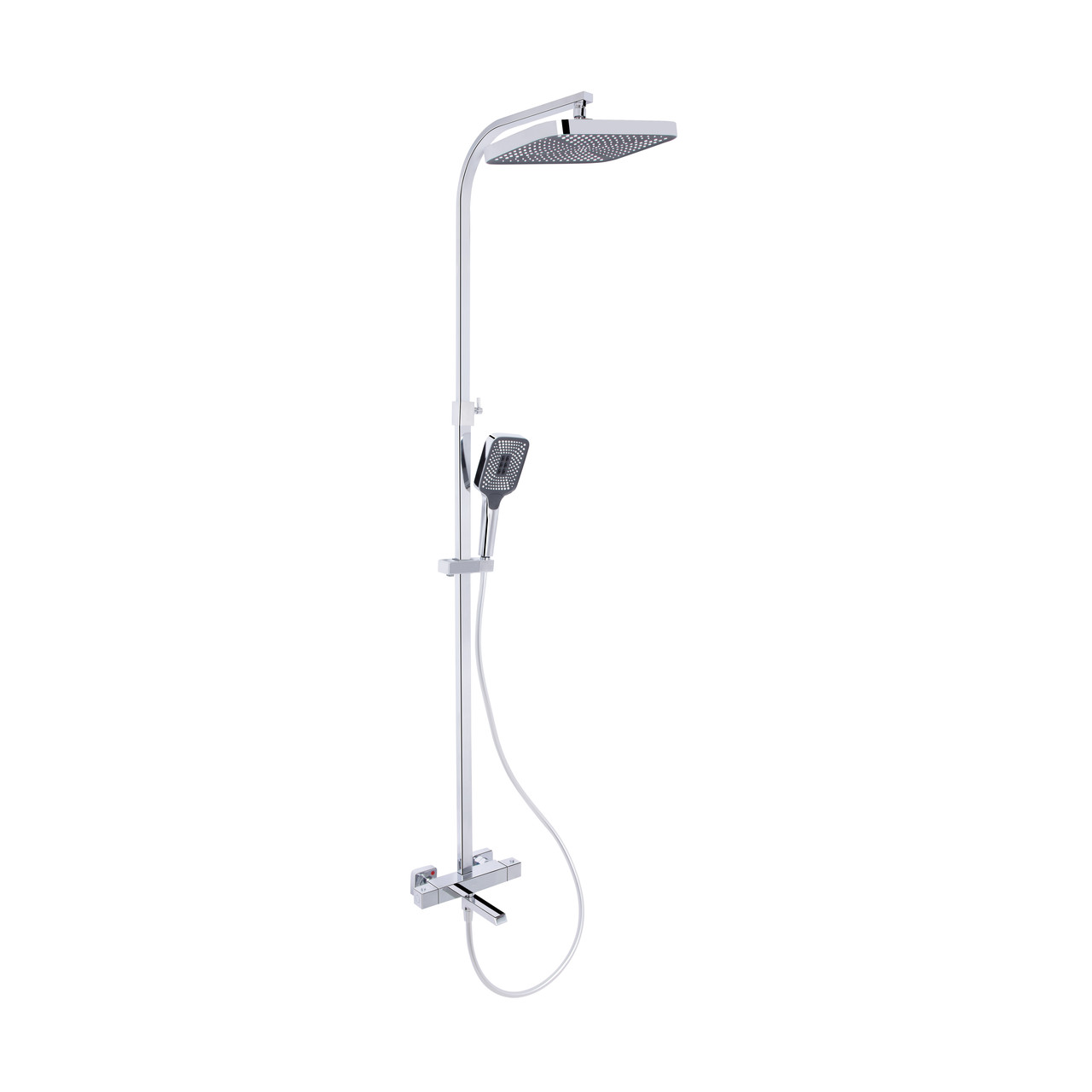 Душова система універсальна Qtap Sloup термостатична на три споживача (з виливом) QTSLO51103OC48217 Chrome Зроби це - Vdalo