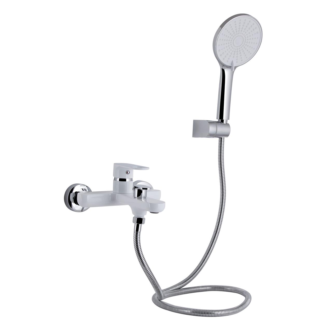 Змішувач для ванни Qtap Jay (з душовим гарнітуром) QTJAY259CRW45553 Chrome/White Зроби це - Vdalo