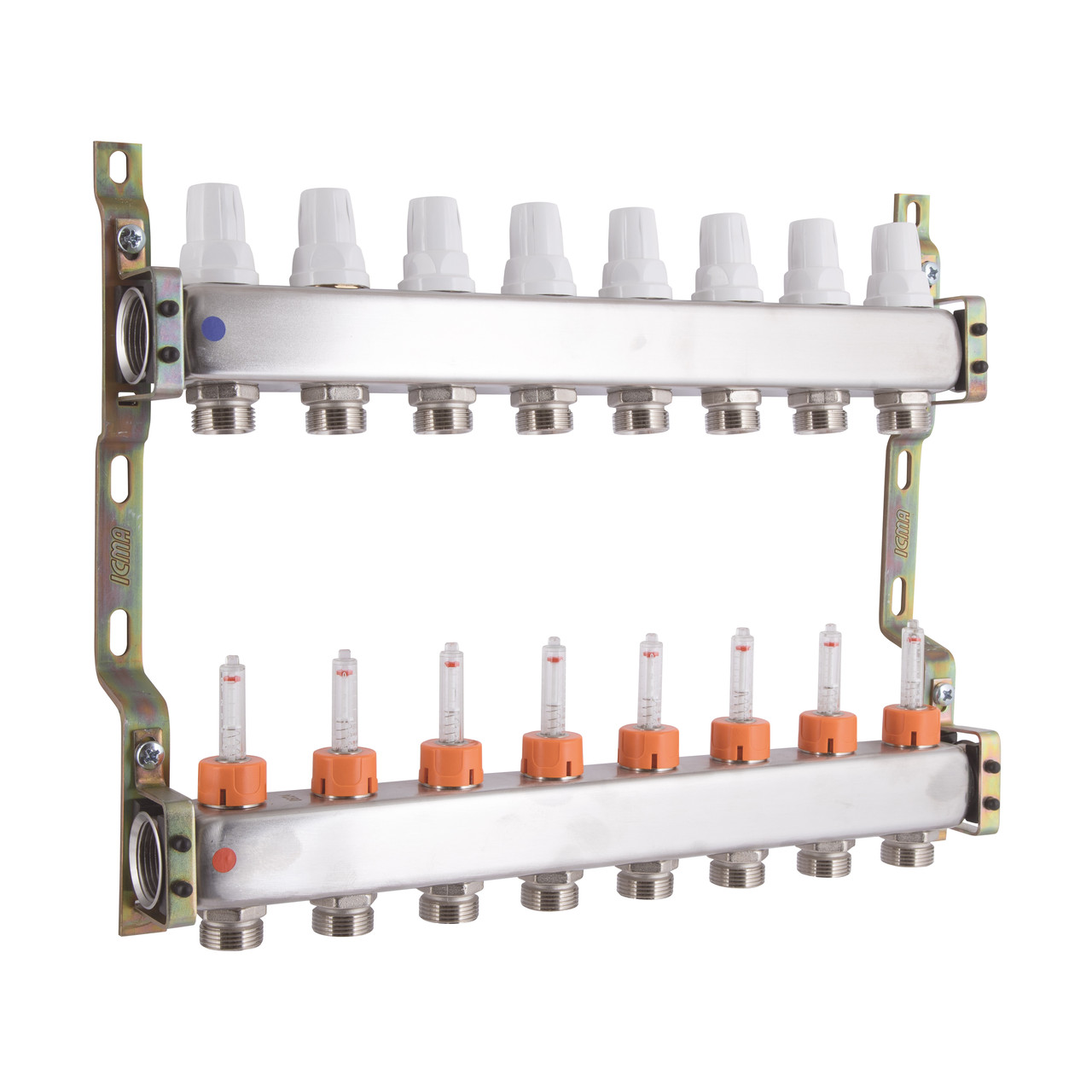 Колектор з витратомірами (нерж.) 1" х8 Icma № К073 Зроби це - Vdalo