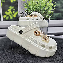 Кроки жіночі Progress білі з джибітсами на платформі 4369_5