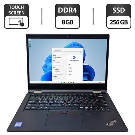 Ноутбук Б-клас Lenovo ThinkPad X390 Yoga/ 13.3" 1920x1080 Touch/ i5-8265U/ 8GB RAM/ 256GB SSD/ UHD, фото 1