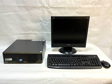 Б/в ПК+Монітор Б-клас Fujitsu Esprimo E5730 E85 SFF| Core2Duo E8500| 4GB RAM| 160GB HDD| HD+Б-клас ViewSonic VA703b| 17" 1280x1024, фото 1