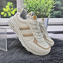 Кросівки жіночі Gipanis сірі з бежевим демісезонні 4751, фото 5