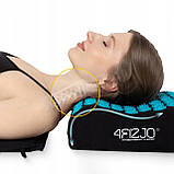 Килимок акупунктурний з подушкою 4FIZJO Ergo Mat Аплікатор Кузнєцова 4FJ0380 Black/Blue, фото 3