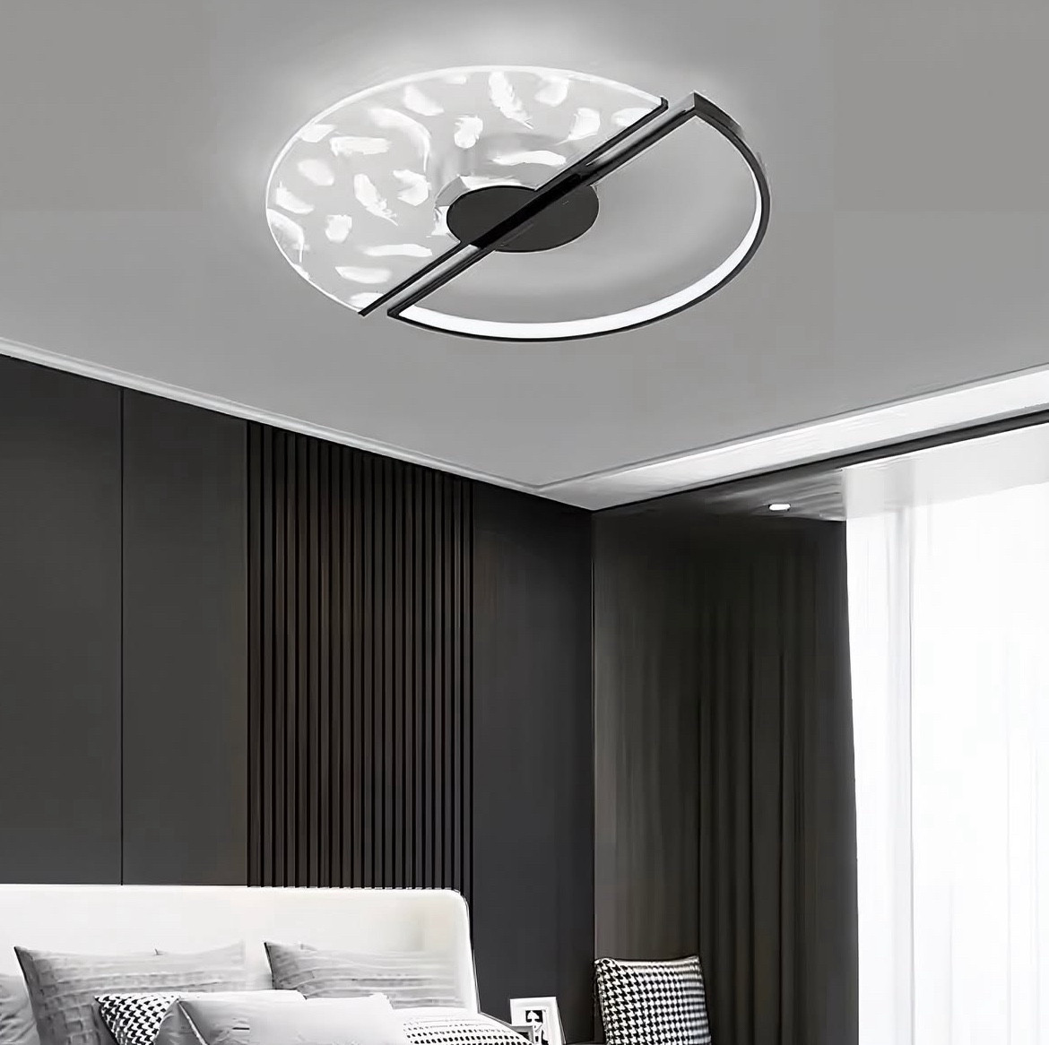 Накладний Led-світильник чорного кольору круглої форми 2470/500BK, фото 1