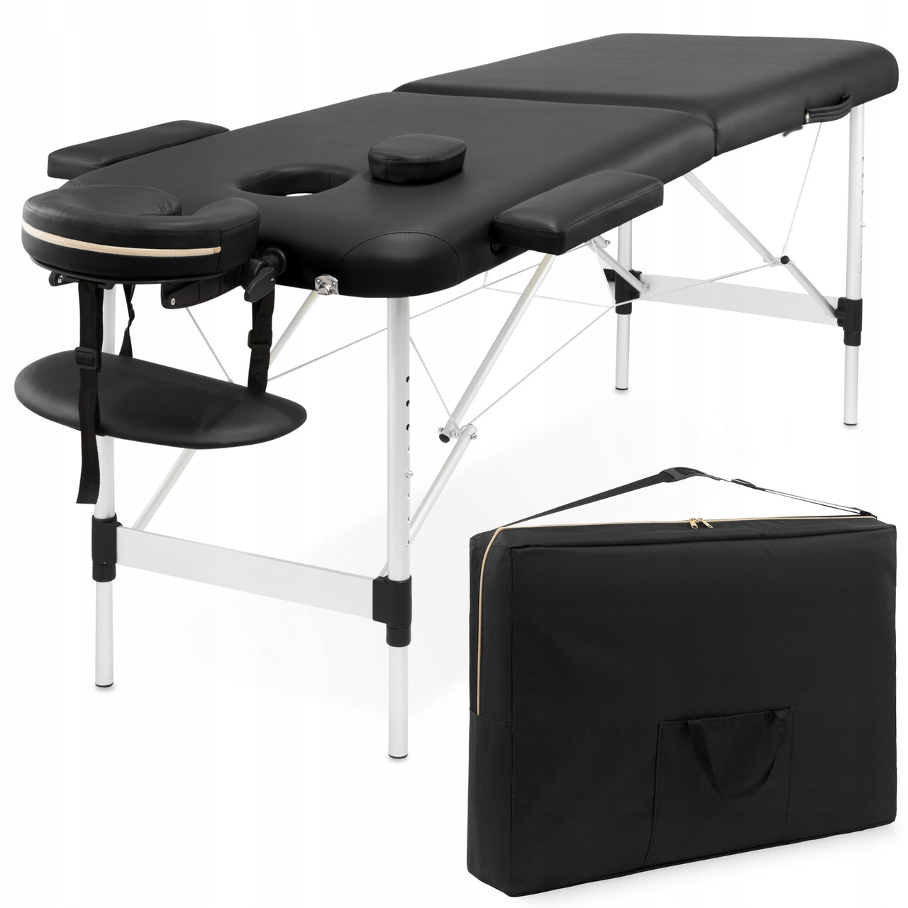 Масажний стіл складний 4FIZJO Massage Table Alu W60 Black