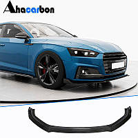 Накладка на передній бампер Lip V2 (для S-Line 2016-2020, Карбон) для Ауди A5 рр