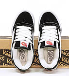 Кеди чоловічі Ванс Vans KNU Skool Black White VN0009QC6BT1, фото 3