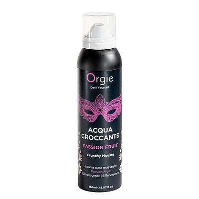 Масажна пінка Orgie — Acqua Croccante Passion Fruit (150 мл), ефект бульбашок, що тріскаються,