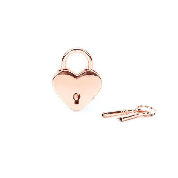 Замочок Liebe Seele Heart Shape Padlock Rose Gold (2 шт), фото 1