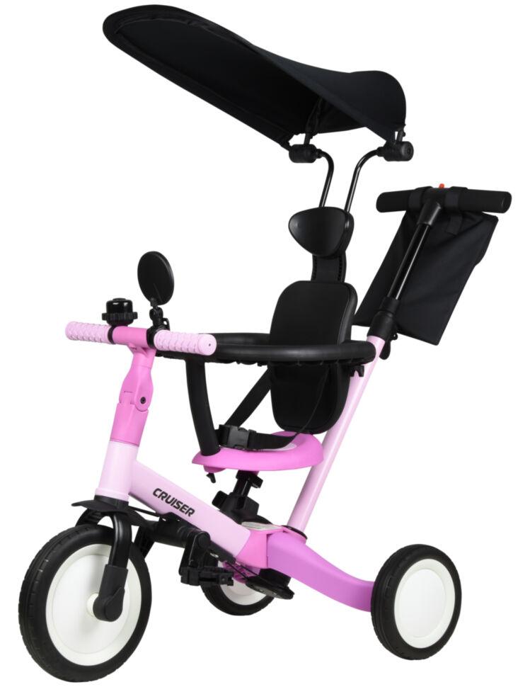 Дитячий триколісний велосипед-біговел Tri-cycle 6in1 Cruiser Versa Рожевий