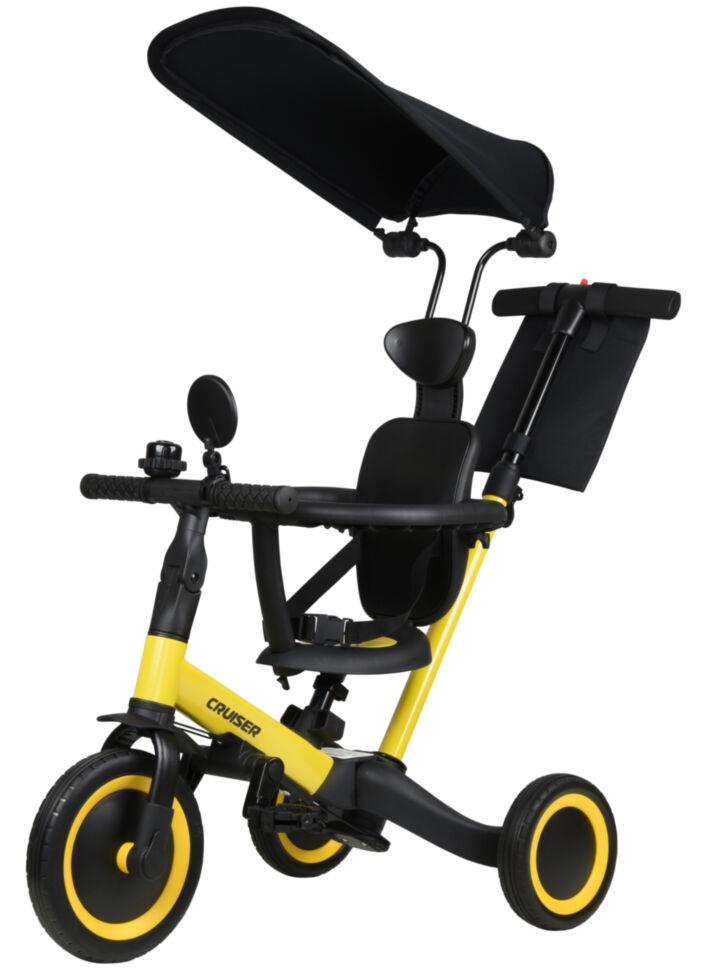 Дитячий триколісний велосипед-біговел Tri-cycle 6in1 Cruiser Versa Чорно-жовтий, фото 1