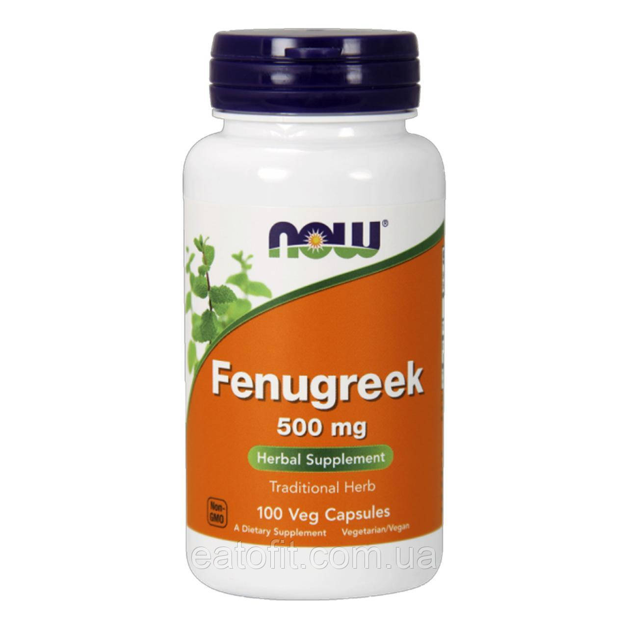 Пажитник (Fenugreek) 500 мг 100 капсул NOW-04677
