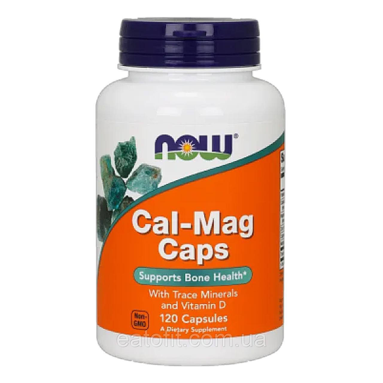 Кальцій та магній (Cal-Mag Caps) 250 мг/125 мг 120 капсул NOW-01265, фото 1
