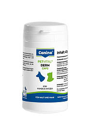 Вітамінний комплекс Canina Petvital Dеrm-Caps для собак та котів для проблемної шкіри та шерсті 40 г 100 табл.