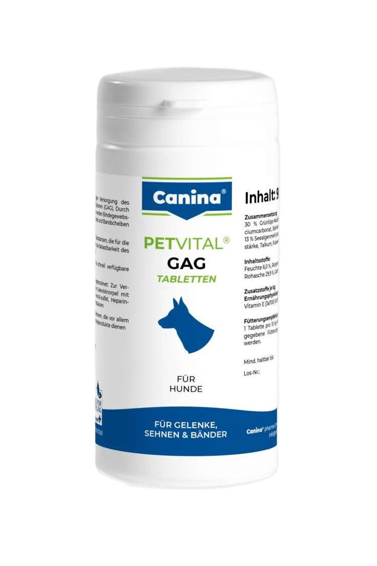 Мінеральний комплекс Canina Petvital GAG для собак для суглобів і тканин глюкозамін з екстрактом мідій 90 г 90 табл.